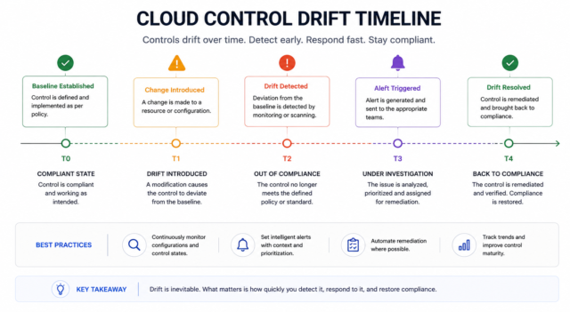 Cloud control drift timeline infographic