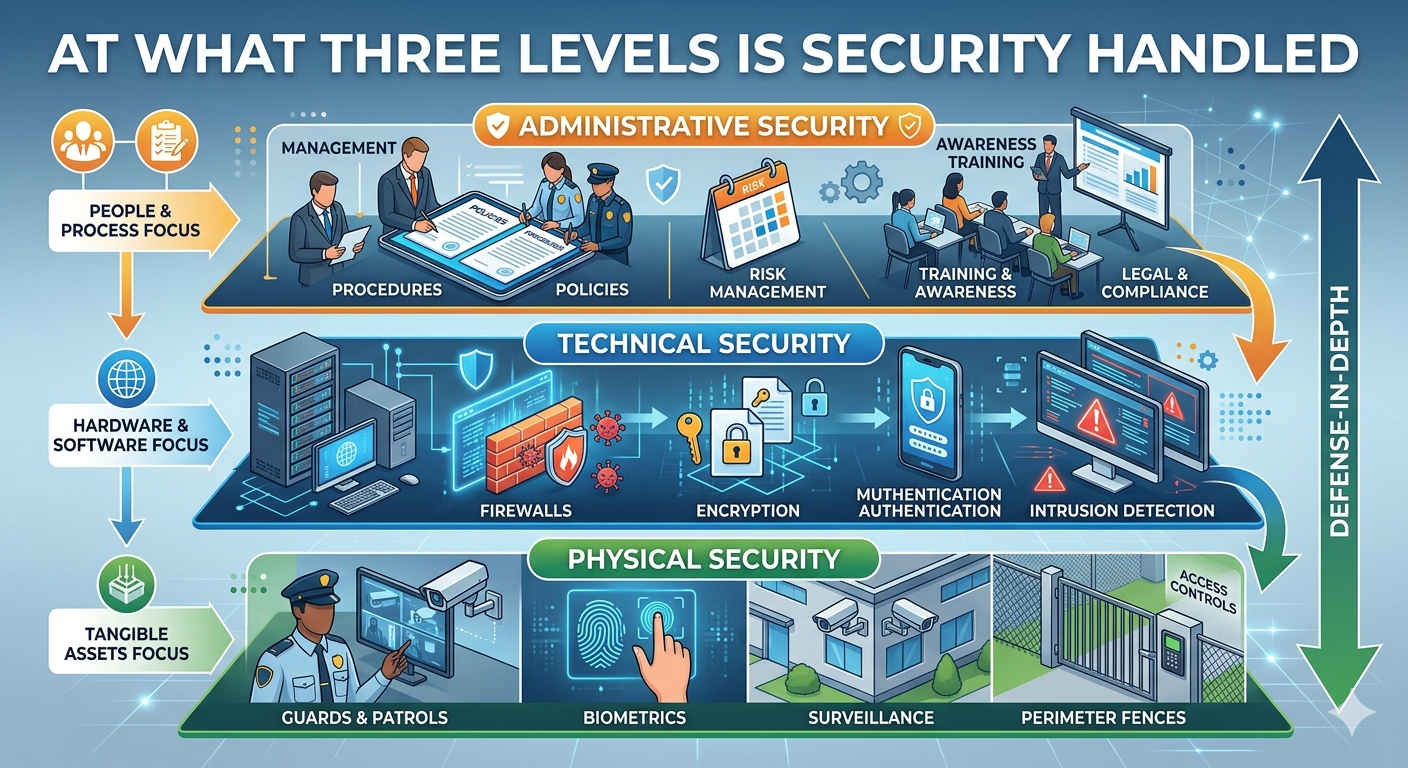 At What Three Levels Is Security Handled? Complete Guide With Examples ...