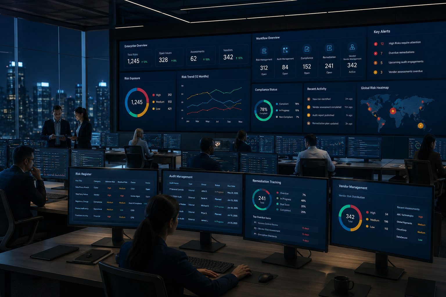 ASPIA Infotech High-tech command center in action