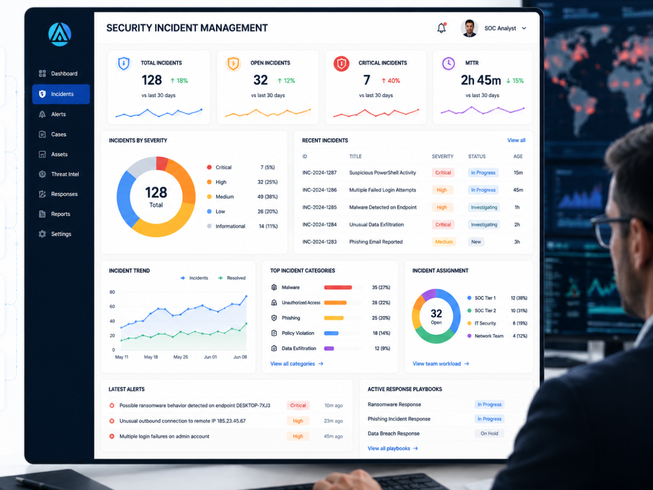 Incident management dashboard in action - ASPIA Infotech