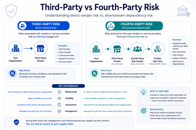 Third-Party vs Fourth-Party Risk Diagram